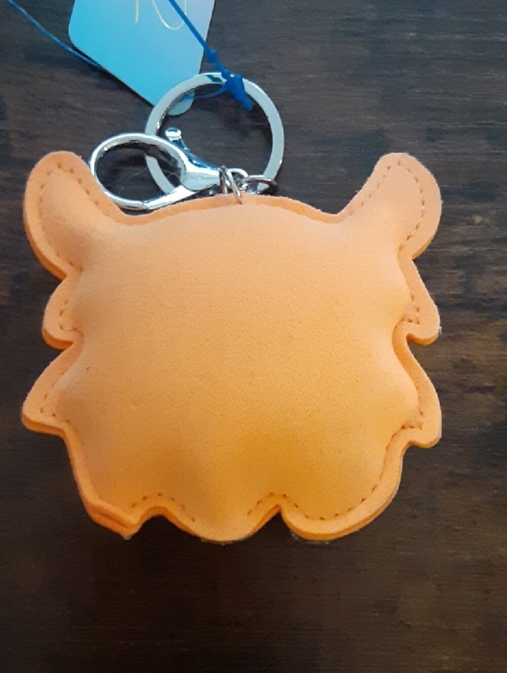 Cute Orange Monster Keychain with bling - Picture 2 of 3